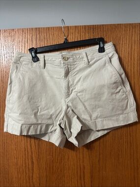 Banana Republic Light Tan Roll-Hem Chino Bermuda Shorts